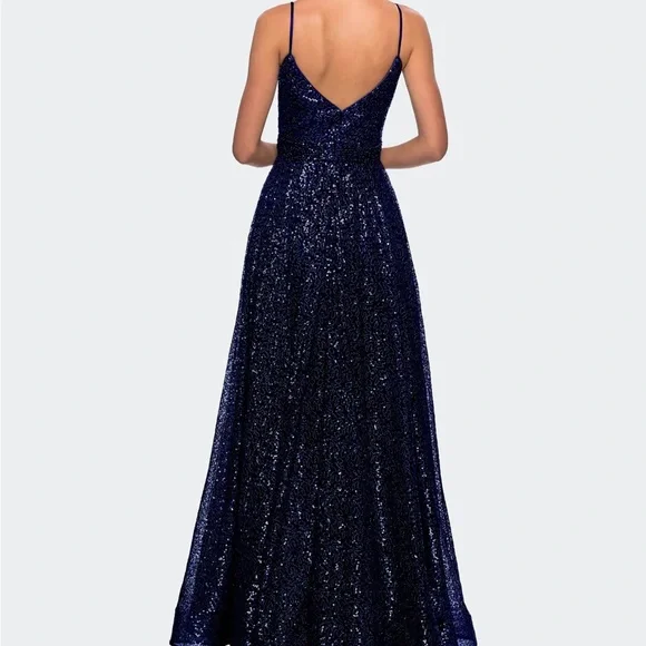 La FemmeSequin Empire Waist Prom Dress with V Back size 0